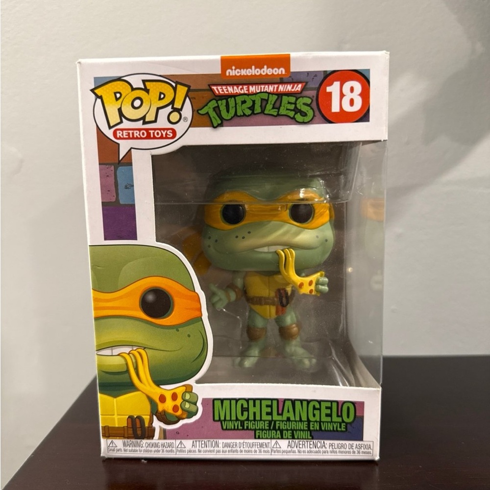 Funko Michelangelo Retro Reptile Figure - Green and Orange